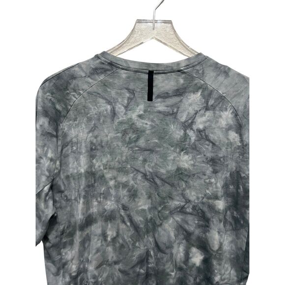 Lululemon Men T-shirt Crew Neck Tie Dye Gray Size L Tee Better Everyday L98-020 - Picture 3 of 8